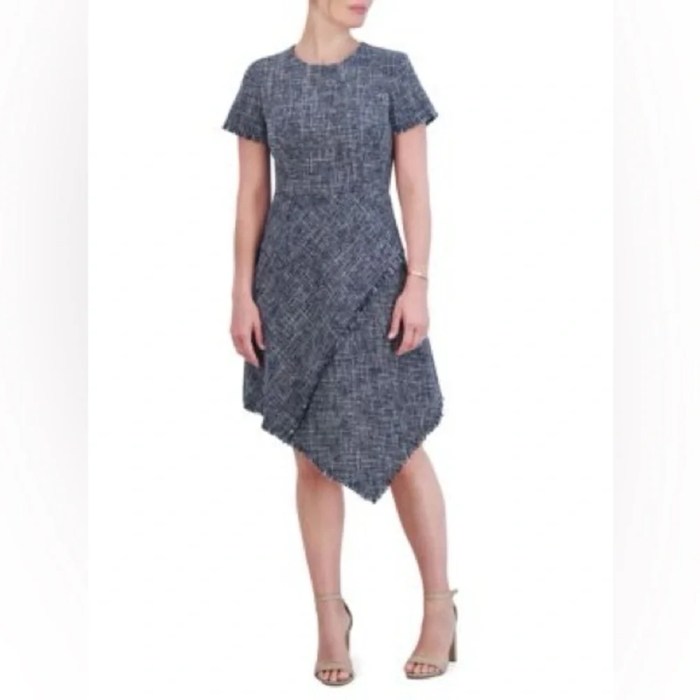 eliza asymmetric dress Eliza Sleevelss Asymmetric Hem Dress – Gina Bacconi